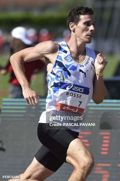 France's Pierre-Ambroise Bosse competes in the final men's 800 meters during the French Elite Athletics Championships in Albi, south-western France...