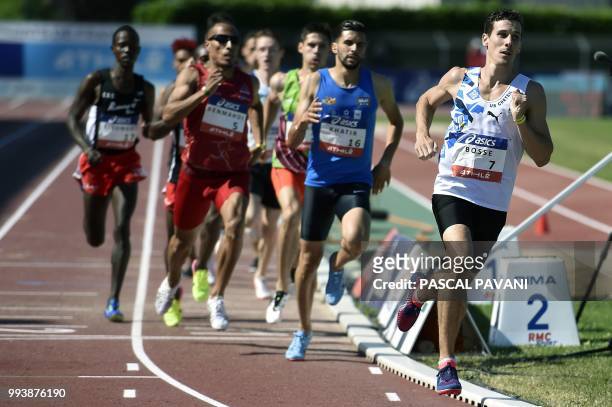 France's Pierre-Ambroise Bosse competes in the final men's 800 meters during the French Elite Athletics Championships in Albi, south-western France...