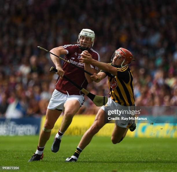 Thurles , Ireland - 8 July 2018; Joe Canning of Galway in action against Cillian Buckley of Kilkenny during the Leinster GAA Hurling Senior...