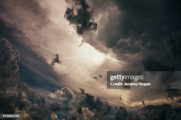 thunderstorm clouds pass over the indiana sky in july - jeremy hogan stock pictures, royalty-free photos & images