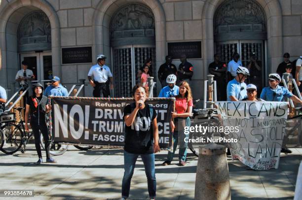 Protesters from refuse fascism rallied in front of the I.C.E. Offices at 2nd and Chestnut to call for its dismantle and an end to the Trump...