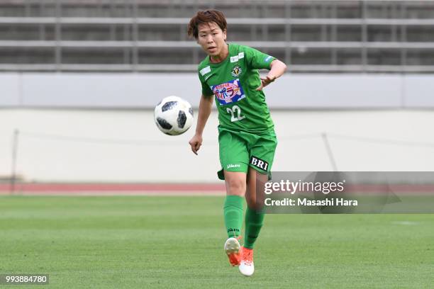 Azusa Iwashimizu of NTV Beleza in action during the Nadeshiko League Cup Group A match between Urawa Red Diamonds and NTV Beleza at Urawa Komaba...