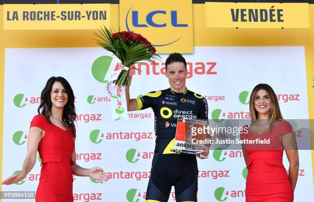 Podium / Sylvain Chavanel of France and Team Direct Energie / Most Combative Rider Celebration / during the 105th Tour de France 2018, Stage 2 a...