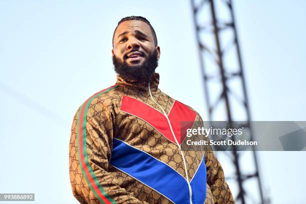 Rapper The Game performs onstage during the Summertime in the LBC music festival on July 7, 2018 in Long Beach, California.