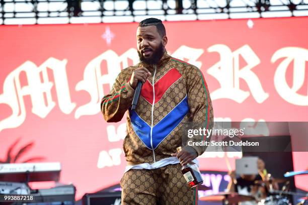 Rapper The Game performs onstage during the Summertime in the LBC music festival on July 7, 2018 in Long Beach, California.