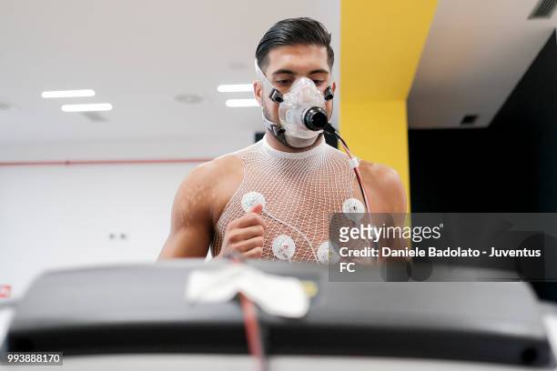 Emre Can of Juventus attends medical tests at Jmedical on July 8, 2018 in Turin, Italy.