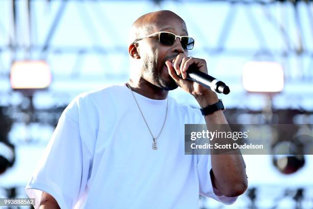 Rapper Warren G performs onstage during the Summertime in the LBC music festival on July 7, 2018 in Long Beach, California.