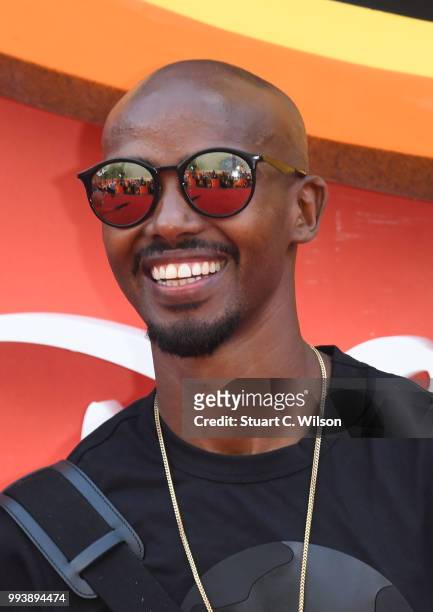 Mo Farah attends the 'Incredibles 2' UK premiere at BFI Southbank on July 8, 2018 in London, England.