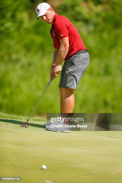 Brad Dalke of Oklahoma putts during the Division I Men's Golf Individual Stroke Play Championship held at the Karsten Creek Golf Club on May 28, 2018...