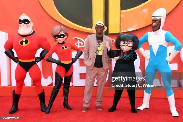 Samuel L Jackson attends the 'Incredibles 2' UK premiere at BFI Southbank on July 8, 2018 in London, England.