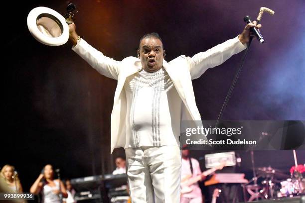 Rock and Roll Hall of Fame member Ronald Isley of The Isley Brothers performs onstage during the Summertime in the LBC music festival on July 7, 2018...