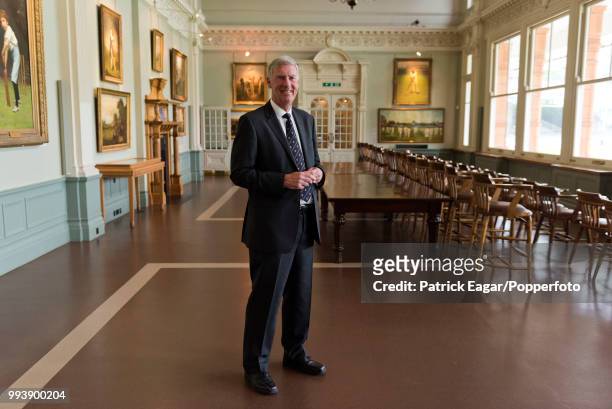 Former cricketer, and the next President of the MCC, Roger Knight, who begins his term in office from October 2015, photographed in the pavilion at...