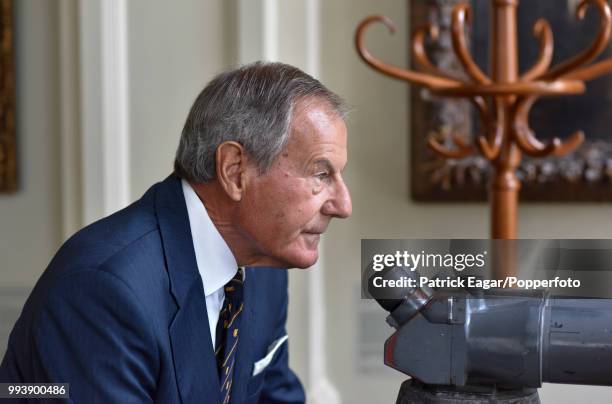 The next President of the MCC, Lord MacLaurin, who begins his term in office from October 2017, photographed in the pavilion at Lord's cricket ground...