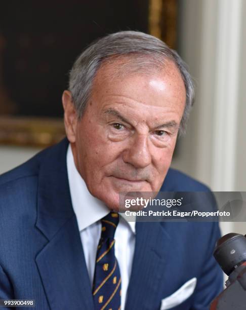 The next President of the MCC, Lord MacLaurin, who begins his term in office from October 2017, photographed in the pavilion at Lord's cricket ground...