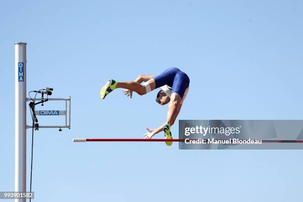 Renaud Lavillenie competes in Pole Vault competition during the French National Championships 2018 of athletics on July 8, 2018 in Albi, France.