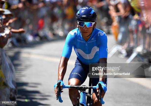 Start / Nairo Quintana of Colombia and Movistar Team / during the 105th Tour de France 2018, Stage 2 a 182,5km stage from Mouilleron-Saint-Germain to...