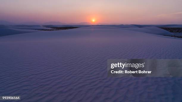 white sands sometimes become purple at sunset - bohrer stockfoto's en -beelden