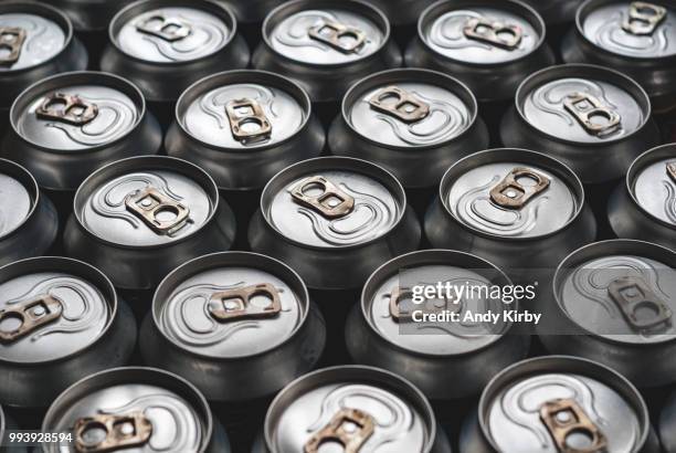 unopened soda cans. - soda bildbanksfoton och bilder