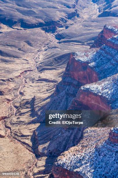 aerial view, high angle view, grand canyon, united states - ojo stockfoto's en -beelden
