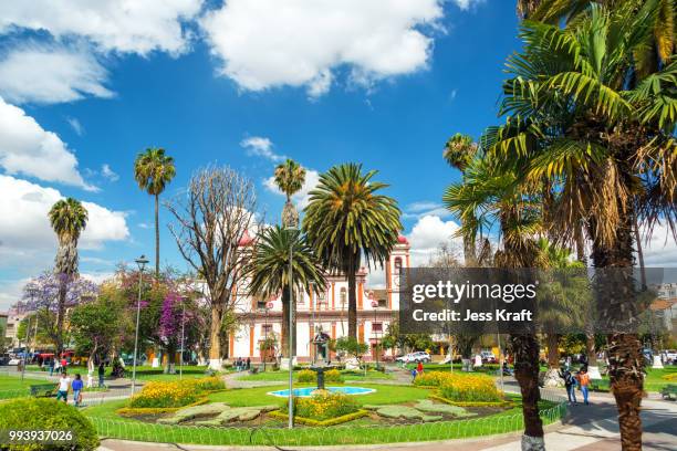 plaza in cochabamba, bolivia - cochabamba fotografías e imágenes de stock