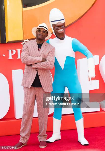 Samuel L Jackson attends the 'Incredibles 2' UK premiere at BFI Southbank on July 8, 2018 in London, England.