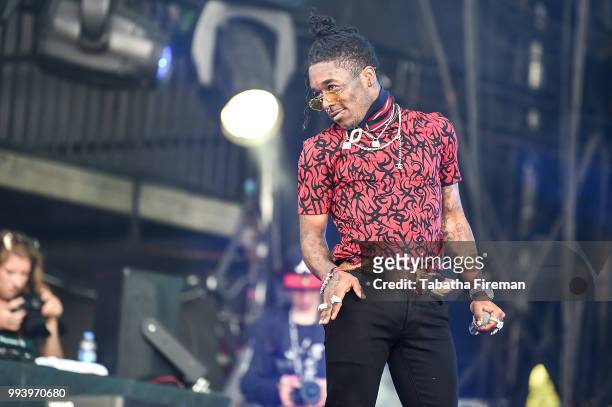 Lil Uzi Vert performs on the Main Stage on Day 3 of Wireless Festival 2018 at Finsbury Park on July 8, 2018 in London, England.