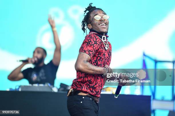 Lil Uzi Vert performs on the Main Stage on Day 3 of Wireless Festival 2018 at Finsbury Park on July 8, 2018 in London, England.