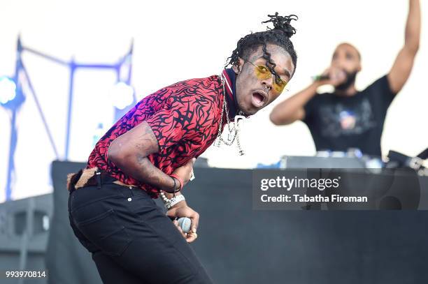 Lil Uzi Vert performs on the Main Stage on Day 3 of Wireless Festival 2018 at Finsbury Park on July 8, 2018 in London, England.