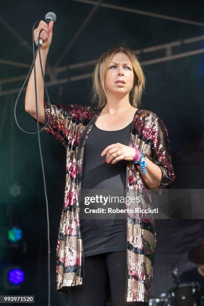 Jane Weaver performs on stage during TRNSMT Festival Day 5 at Glasgow Green on July 8, 2018 in Glasgow, Scotland.