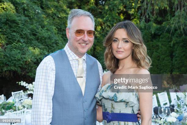 Ian Duke and Rose Byrne attend the Hamptons Magazine Cover Star Rose Byrne Celebration Presented By Lalique Along With Maddox Gallery at Southampton...