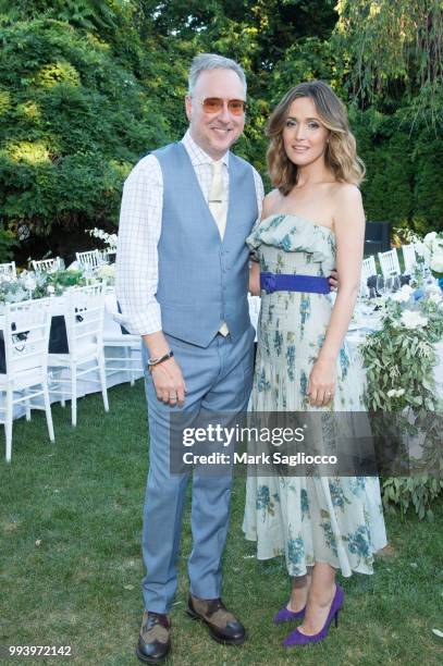 Ian Duke and Rose Byrne attend the Hamptons Magazine Cover Star Rose Byrne Celebration Presented By Lalique Along With Maddox Gallery at Southampton...