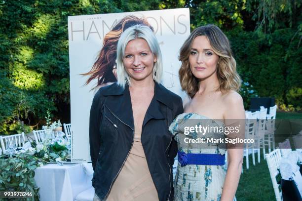 Anetta Nowosielska and Rose Byrne attend the Hamptons Magazine Cover Star Rose Byrne Celebration Presented By Lalique Along With Maddox Gallery at...