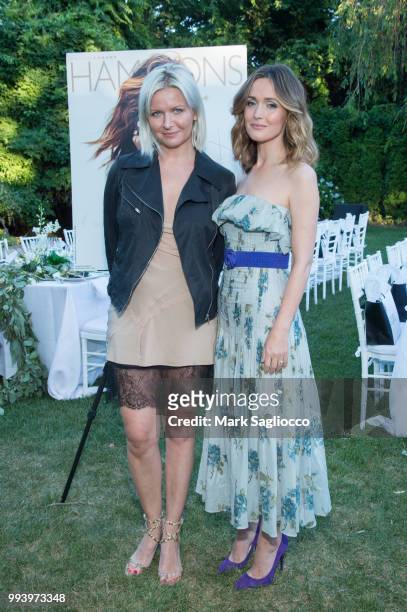 Anetta Nowosielska and Rose Byrne attend the Hamptons Magazine Cover Star Rose Byrne Celebration Presented By Lalique Along With Maddox Gallery at...