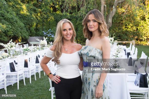 Andrea Correale and Rose Byrne attend the Hamptons Magazine Cover Star Rose Byrne Celebration Presented By Lalique Along With Maddox Gallery at...