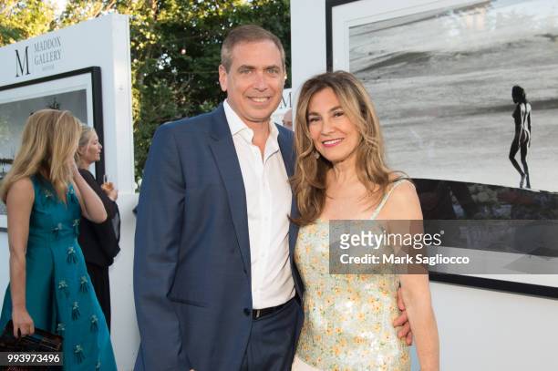 Ken Fishel and Maria Fishel attend the Hamptons Magazine Cover Star Rose Byrne Celebration Presented By Lalique Along With Maddox Gallery at...