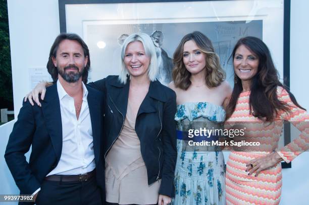 Jay Rutland, Anetta Nowosielska, Rose Bryne and Lynn Scotti attend the Hamptons Magazine Cover Star Rose Byrne Celebration Presented By Lalique Along...
