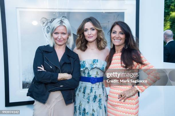 Anetta Nowosielska, Rose Bryne and Lynn Scotti attend the Hamptons Magazine Cover Star Rose Byrne Celebration Presented By Lalique Along With Maddox...