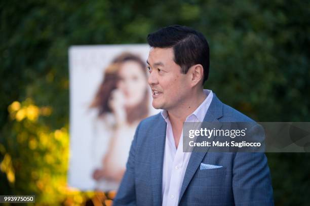 James Mun speaking at the Hamptons Magazine Cover Star Rose Byrne Celebration Presented By Lalique Along With Maddox Gallery at Southampton Social...