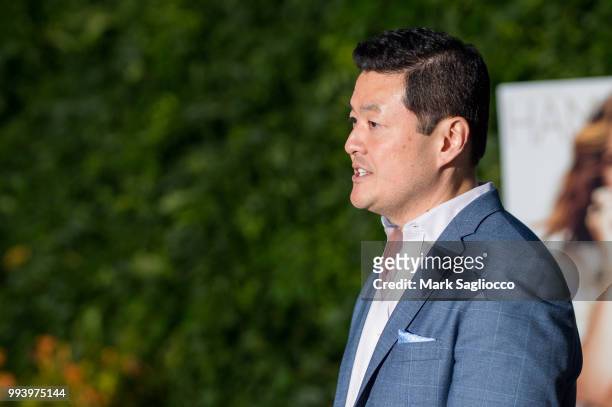 James Mun speaking at the Hamptons Magazine Cover Star Rose Byrne Celebration Presented By Lalique Along With Maddox Gallery at Southampton Social...