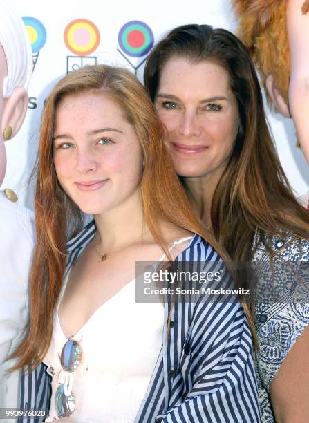 Rowan Henchy and Brooke Shields attend the "Hotel Transylvania 3: Summer Vacation" Special Screening on July 8, 2018 in East Hampton, New York.