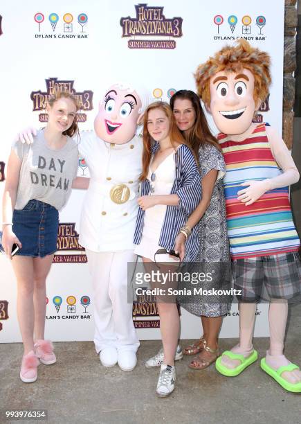 Grier Henchy, Rowan Henchy, and Brooke Shields attend the "Hotel Transylvania 3: Summer Vacation" Special Screening on July 8, 2018 in East Hampton,...