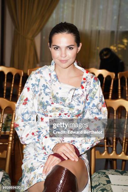 Doina Ciobanu attends the Ulyana Sergeenko Haute Couture Fall Winter 2018/2019 show as part of Paris Fashion Week on July 3, 2018 in Paris, France.