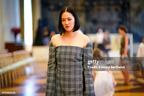 Tiffany Hsu attends the Ulyana Sergeenko Haute Couture Fall Winter 2018/2019 show as part of Paris Fashion Week on July 3, 2018 in Paris, France.