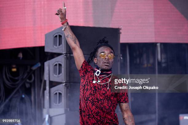 Lil Uzi Vert performs on Day 3 of Wireless Festival 2018 at Finsbury Park on July 8, 2018 in London, England.