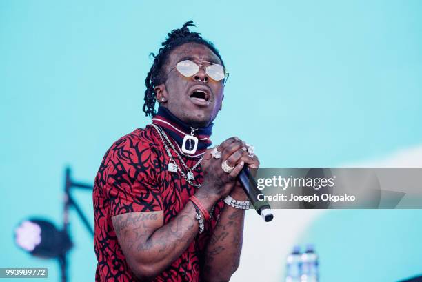 Lil Uzi Vert performs on Day 3 of Wireless Festival 2018 at Finsbury Park on July 8, 2018 in London, England.