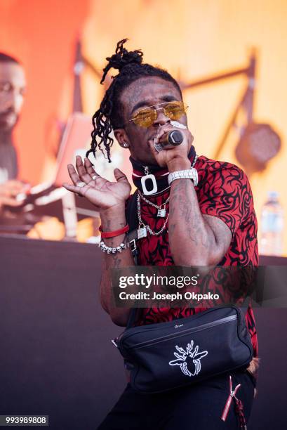 Lil Uzi Vert performs on Day 3 of Wireless Festival 2018 at Finsbury Park on July 8, 2018 in London, England.