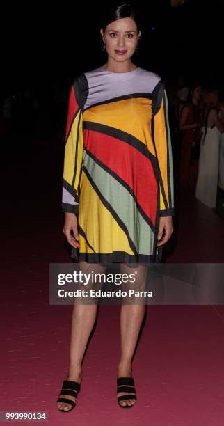 Actress Dafne Fernandez attends Maria Escote show at Mercedes Benz Fashion Week Madrid Spring/ Summer 2019 on July 8, 2018 in Madrid, Spain.