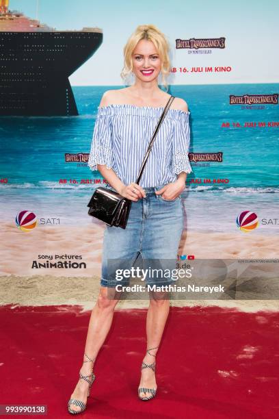 Franziska Knuppe attends the 'Hotel Transsilvanien 3' premiere at CineStar on July 8, 2018 in Berlin, Germany.