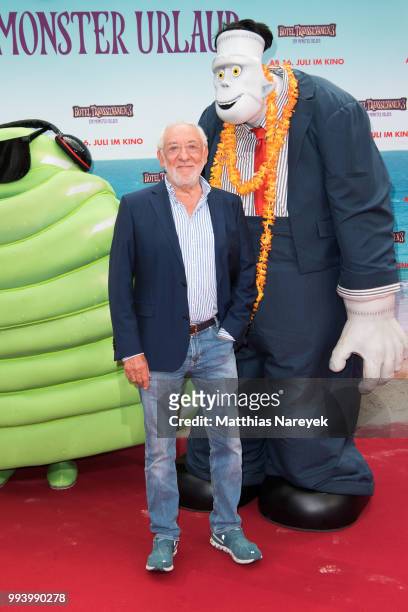 Dieter Hallervorden attends the 'Hotel Transsilvanien 3' premiere at CineStar on July 8, 2018 in Berlin, Germany.