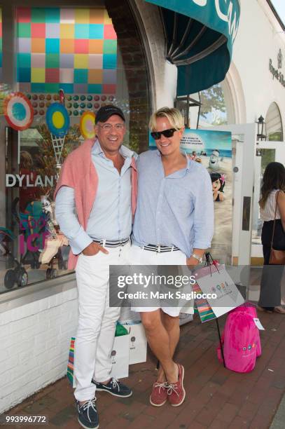 Andrew Saffir and Daniel Benedict attend the Sony Pictures Animation Screening of "Hotel Transylvania 3: Summer Vacation" on July 8, 2018 in East...